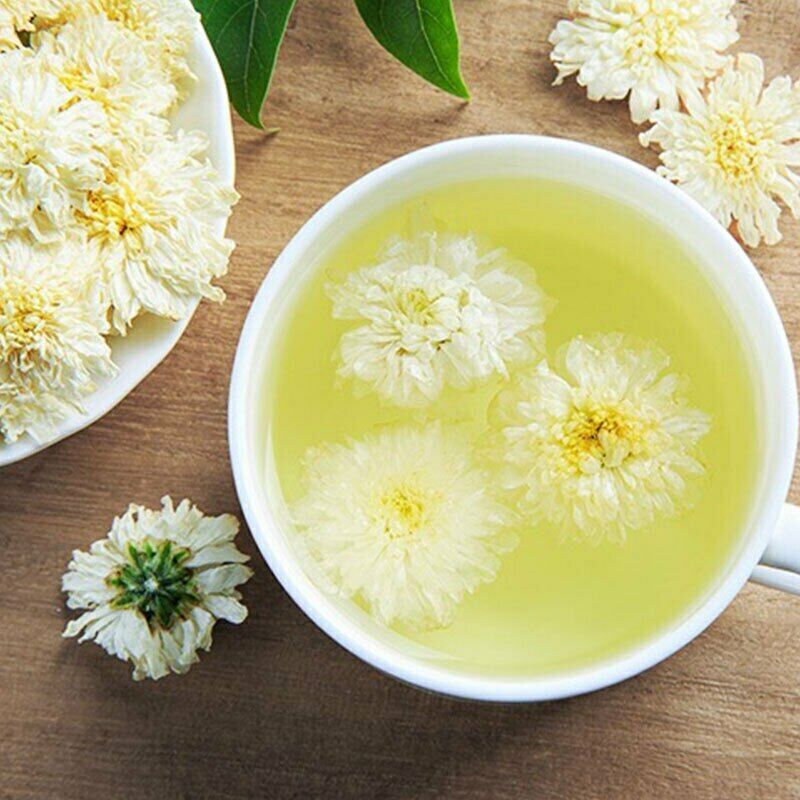 HelloYoung Organic Premium Huang Shan Tribute White Chrysanthemum Tea Dried Flower Tea 250g