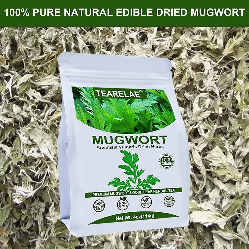 HelloYoung TEARELAE Mugwort Herb Dried Leaves Mugwort Tea - Non-GMO Herbs 114g