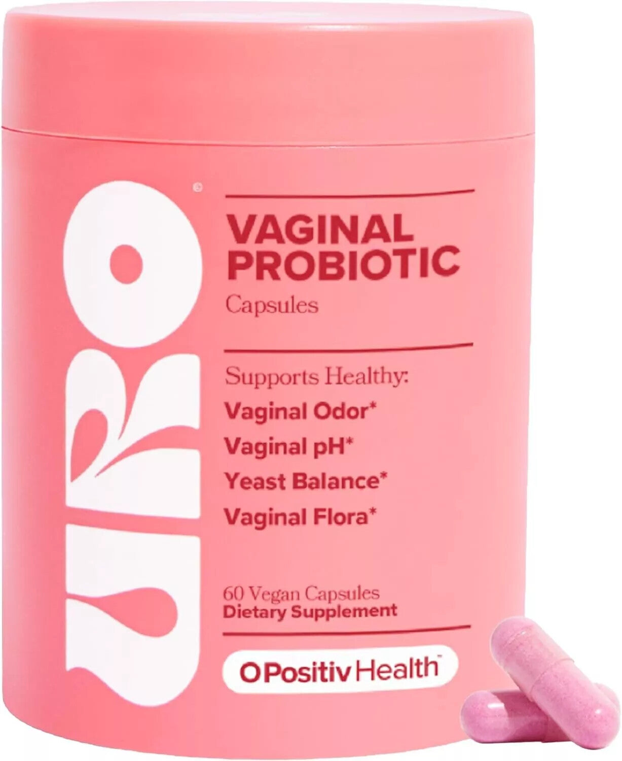URO Vaginal Probiotics for Women pH Balance with Prebiotics & Lactobacillus, New