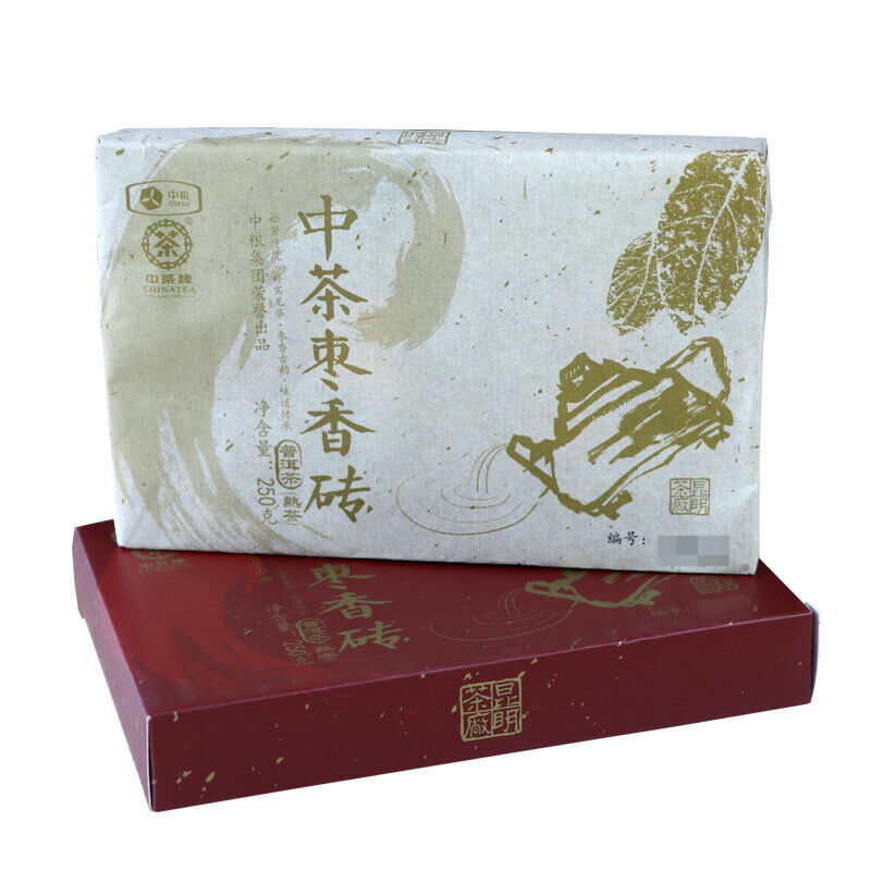 HelloYoung CHINATEA Jujube Fragrant Brick Pu'er Tea Zhong Cha Yunnan Ripe Puer 250g