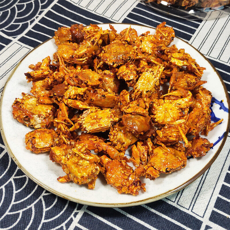 Crab Small Crabs Spicy Sea Instant Snacks Crispy Crab Canned 250g