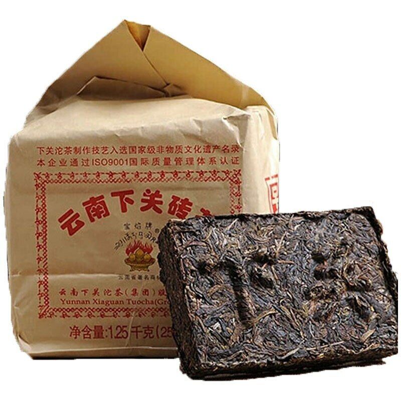 HelloYoung Xiaguan Baoyan Pu-Erh Xia Guan Flame Tibetan Tea Puer Tea Brick Raw 250g