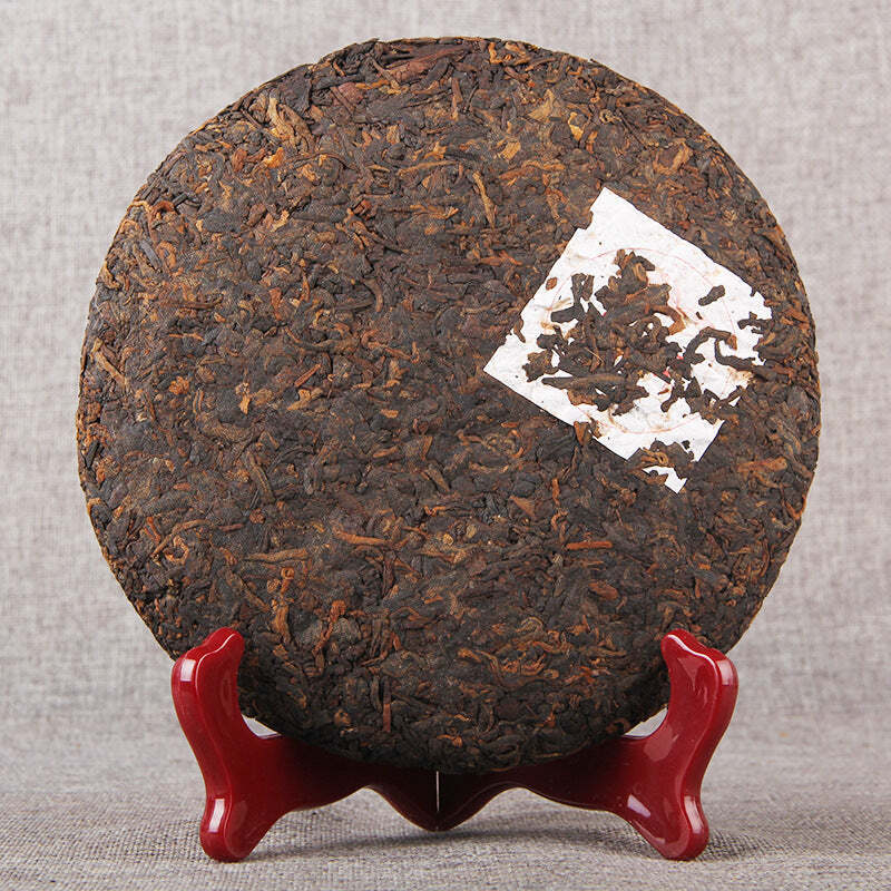 357g Menghai Ripe Puerh Tea Cake Gongbing Pu-erh Cooked Tea Yunnan Old Pu'er Tea