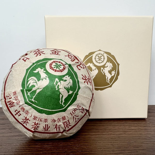 CHINATEA Brand Golden Rooster Tuo Tea Pu-erh Tea Tuocha 2020 100g Ripe Puer Box