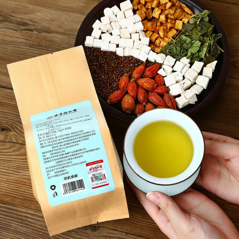 Tongrentang Fu Ling Zhi Zi Ju Ju Cha Tian Ran Cha北京同仁堂茯苓栀子菊苣茶天然降酸茶150g(5*30袋 )