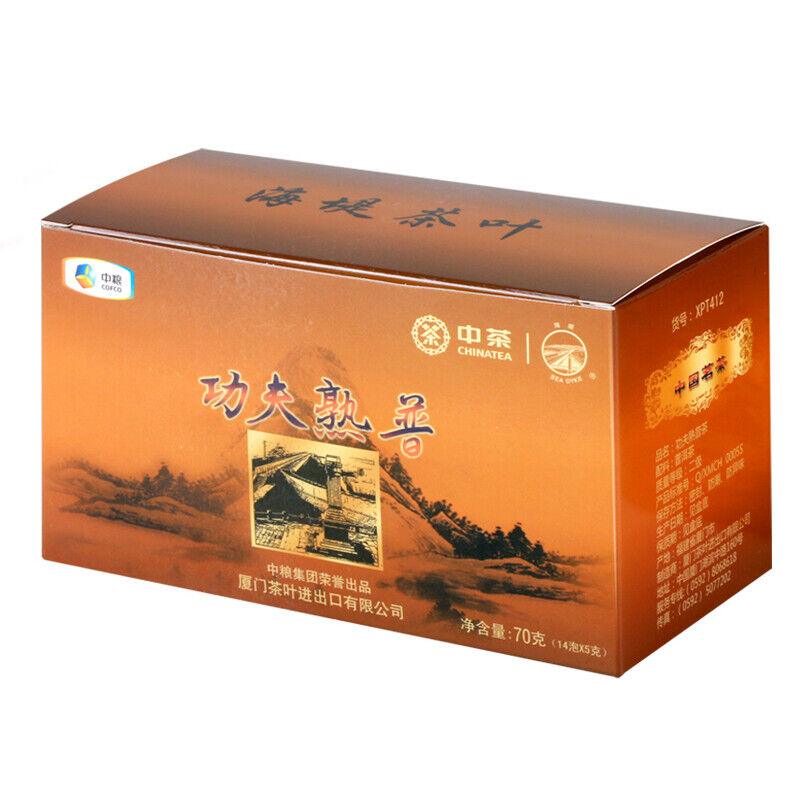 HelloYoung GONG FU SHU PU TEA XPT412 Sea Dyke XPT412 Kung Fu Pu-erh Tea Loose 70g Ripe