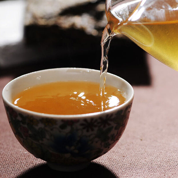 HelloYoung Pu Zi Wei Mengku Ba Nuo Old Leaves Old Tree Huang Pian Pu Er Raw Tea Brick 500g