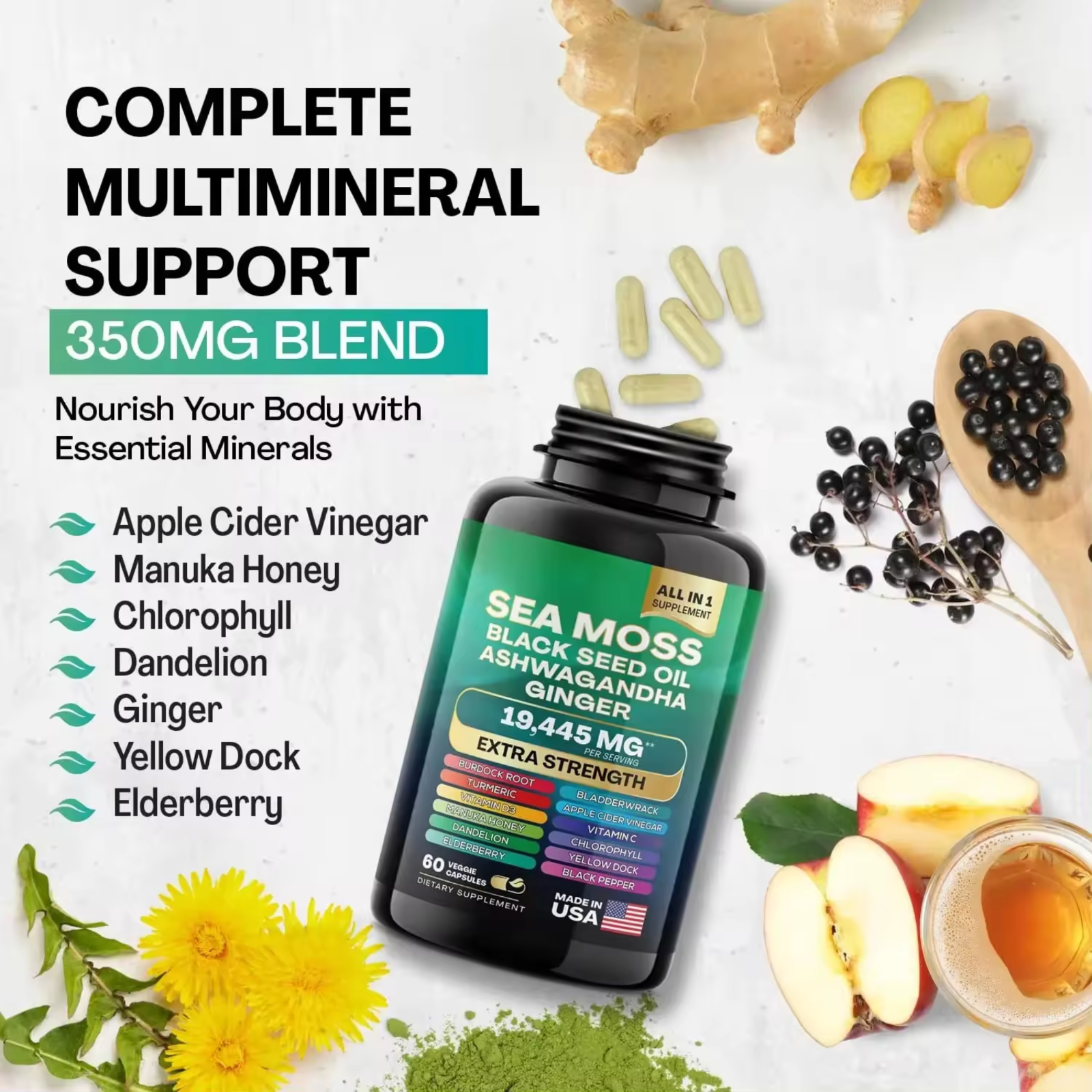 Dynamische Vitalität Bundle Sea Moss Multivitamin für Shilajit Power Combo