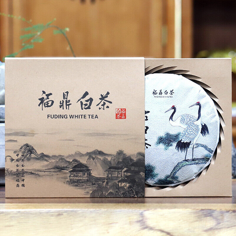 300g Chinese White Tea Cake Health Care High Mountain Fuding White Tea Gift Box Main image