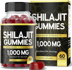 Fulvic Acid NonGMO 60 Gummies Pure Shilajit 1000mg Asphaltum Naturally Occurring