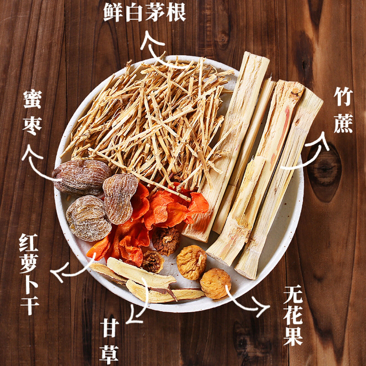 HelloYoung Maogen Herbal Tea Material Sugar Cane Fig Chinese Natural Health Care Herbal Tea Main image