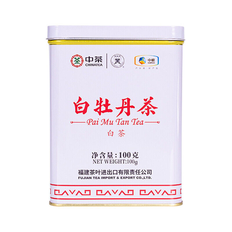 HelloYoung CHINATEA Fujian White Tea Bai Mu Dan Pai Mu Tan Tea White Peony Tea 100g Tin Secondary image