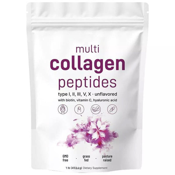 Multi Collagen Peptides Powder-Hydrolyzed Protein Peptides (Type I,II,III,V,X)