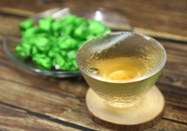 HelloYoung Pu'er Sheng Puerh Chagao Green Foil Packing Puer Raw Pu-erh Cream Cha Gao
