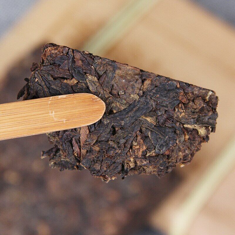 HelloYoung Island Old Tree Shu Puer Tea Arbor Fragrant Tea Brick 500g Ripe Puerh Secondary image