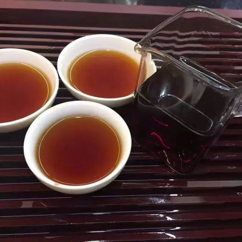 357g Yunnan Ripe Puerh Tea Old Pu-erh Tea Cake Menghai Qizi Cooked Puer Tea