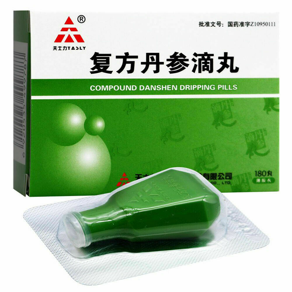 复方丹参滴丸Compound Danshen Dripping Pills/Fu Fang Dan Shen Di Wan (180 Pills/Box)