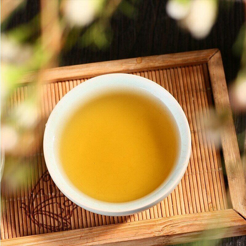 HelloYoung Puwen Tea Yunnan Puer Tea Raw Sheng Pu-Erh Green Tea Cake 400g/10.58oz
