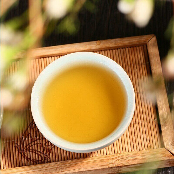 HelloYoung Puwen Tea Yunnan Puer Tea Raw Sheng Pu-Erh Green Tea Cake 400g/10.58oz