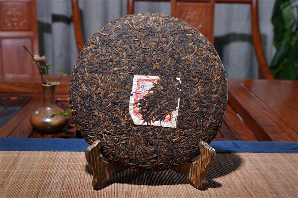 HelloYoung Qiao Mu Jin Zhen * Yunnan Puerh Golden Bud Pu-erh Tea Cake Ripe Puer Shu 357g