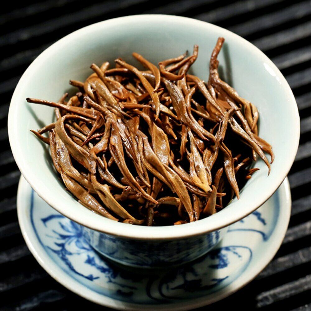 HelloYoung Tea2023 Yunnan Golden Spiral Black Tea Dianhong Red Single Bud Chinese Tea 250g