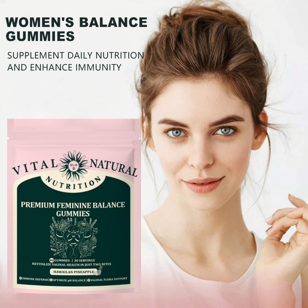 Premium Feminine Balance Gummies - for Women’s Health & Wellness 60 Gummies'
