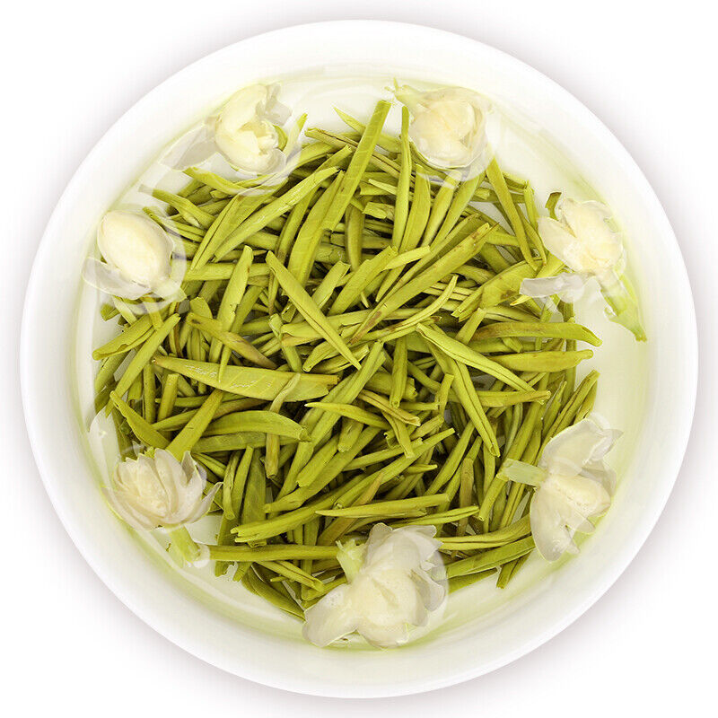 HelloYoung Jasmine Flower Green Tea Loose Leaf Mo Li Piao Xue Jasmine Green Tea 250g/can