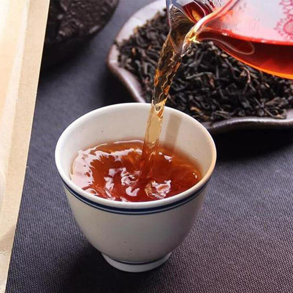 HelloYoung Lao Tong Zhi Third Grade Ripe Puer Loose Tea Haiwan Shou Puerh Tea 500g