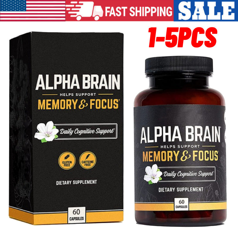 1-5PCS Alpha Brain Memory & Focus 60 Capsules Supplement for Men & Women Main image