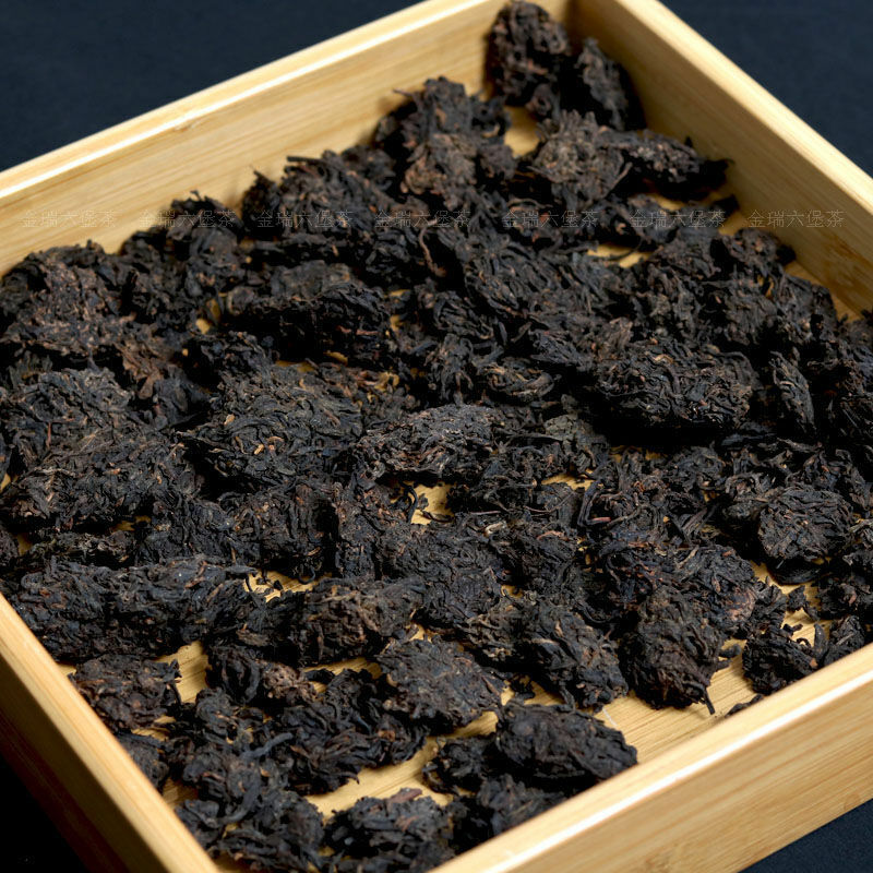 HelloYoung Guangxi Hei Cha Aged Wild Liu Bao Lao Cha Tou Golden Bud Nuggets Dark Tea 500g