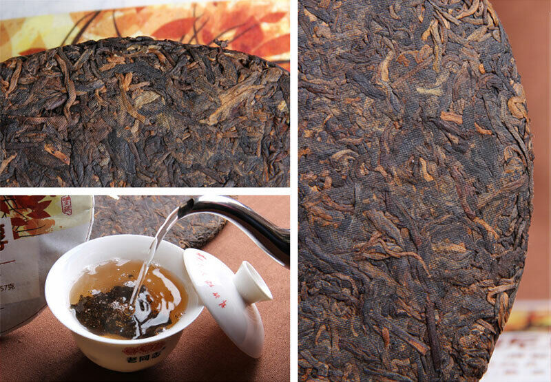 HelloYoung Ripe Pu-erh Authentic Hu Po Chun Amber Haiwan Old Comerade Puer Tea Cake 357g