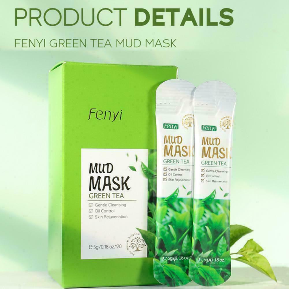 Green Tea Mud Mask Deep Cleansing Oil Control Moisturizing 5G Facial NEW D5K1 Main image