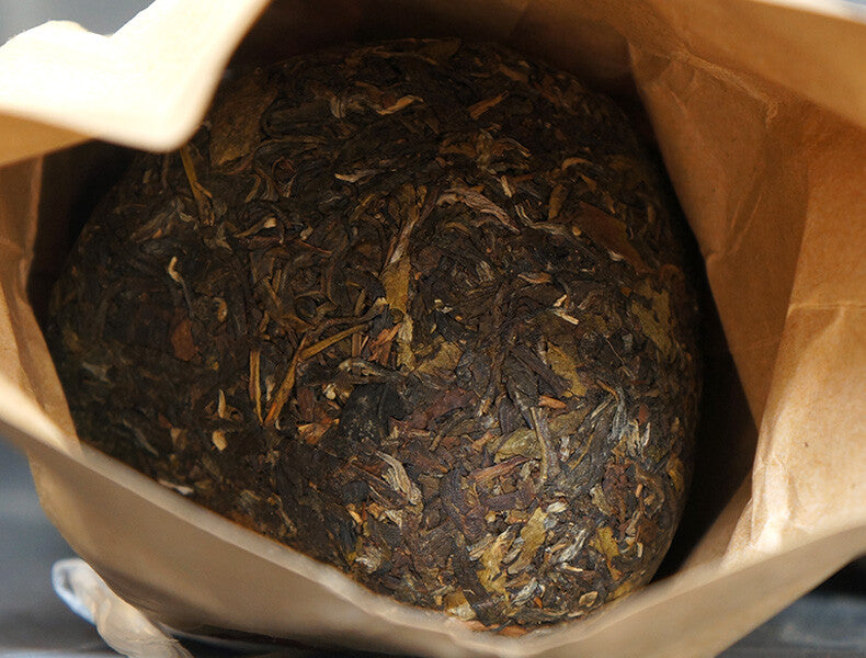 HelloYoungTea 2016 Xiaguan Baoyan Flame Tibetan Jincha Mushroom Shaped Puer Tea 250g Raw Pu'er