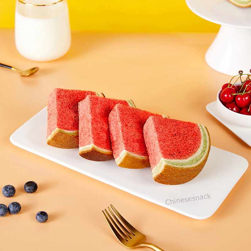 480g a1 WATERMELON Shaped Colored Flavored Breads Toasts Kid's Cute Gift Present