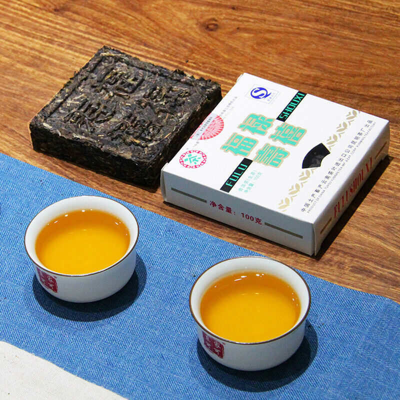 HelloYoung CNNP Zhongcha Fulu Shouxi Yunnan Pu'er Puer puerh Tea Raw Square Brick 100g