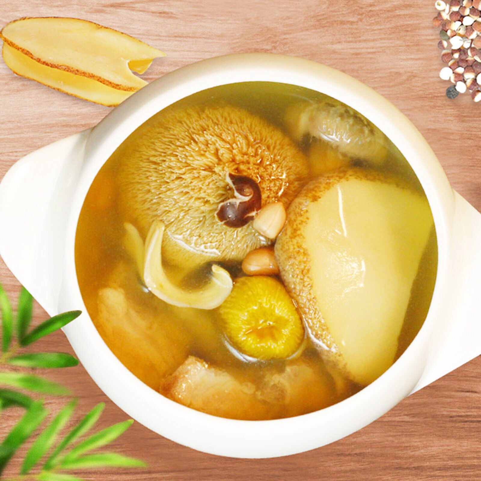 Organic Dried Hericium Erinaceus Wholesome Herbal for Cooking Health Care 2Pcs