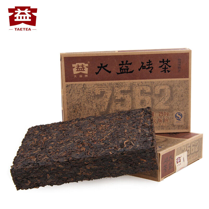 HelloYoung 7562 Yunnan Menghai Dayi Pu-erh Tea Brick Ancient Tree Ripe Puer Tea Brick 250g