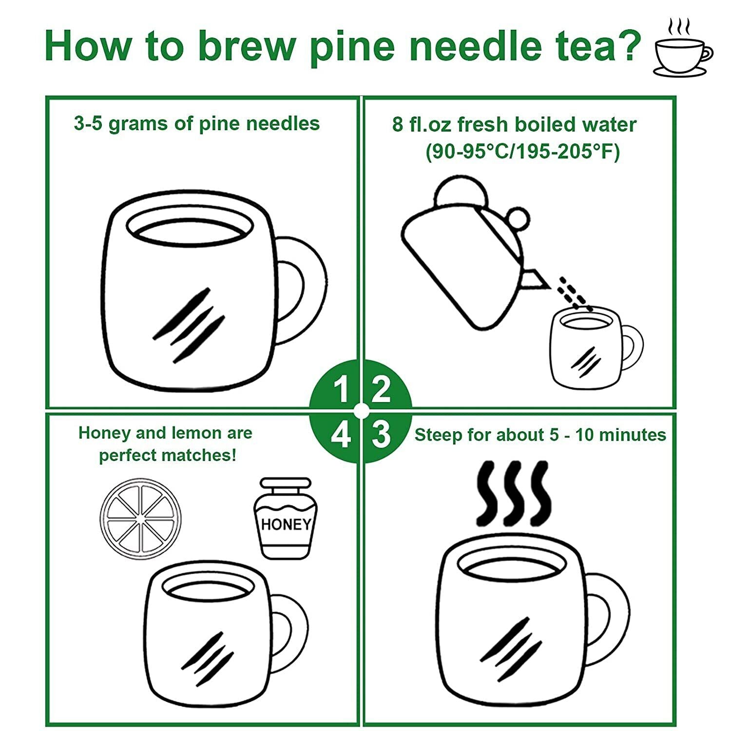 HelloYoung FullChea Dried Pine Needle Tea 200g Premium Red Pine Needles Herbal Tea