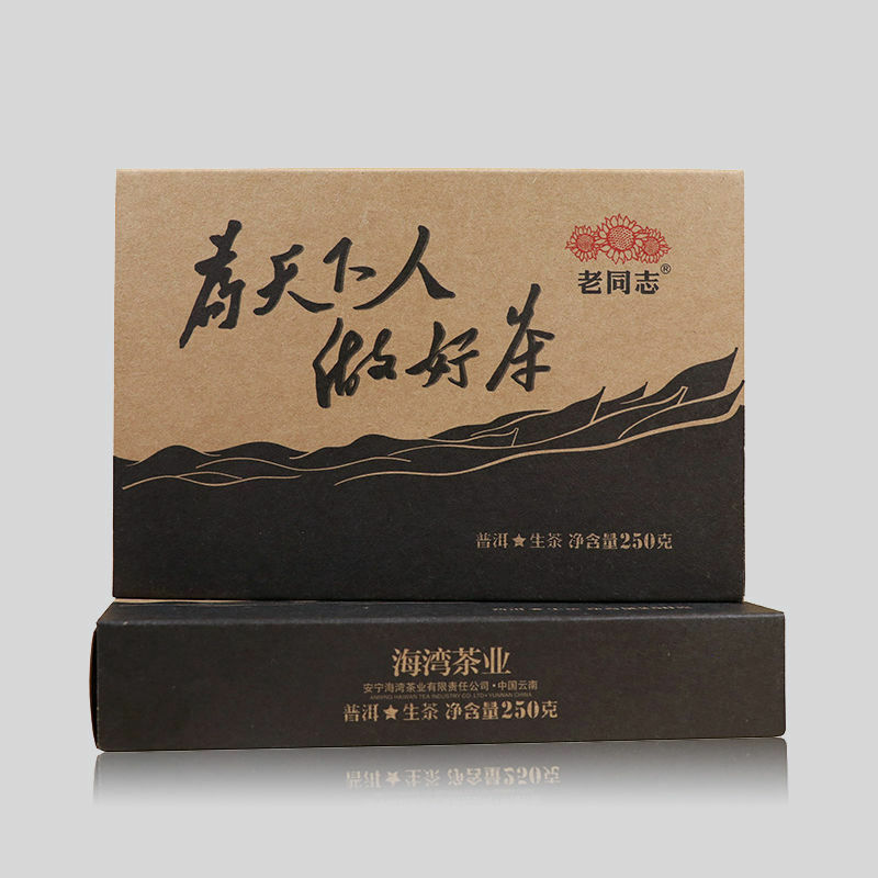 Haiwan Old Comrade Made Good Tea for Everyone Raw Pu-erh Brick Puer 250g Secondary image