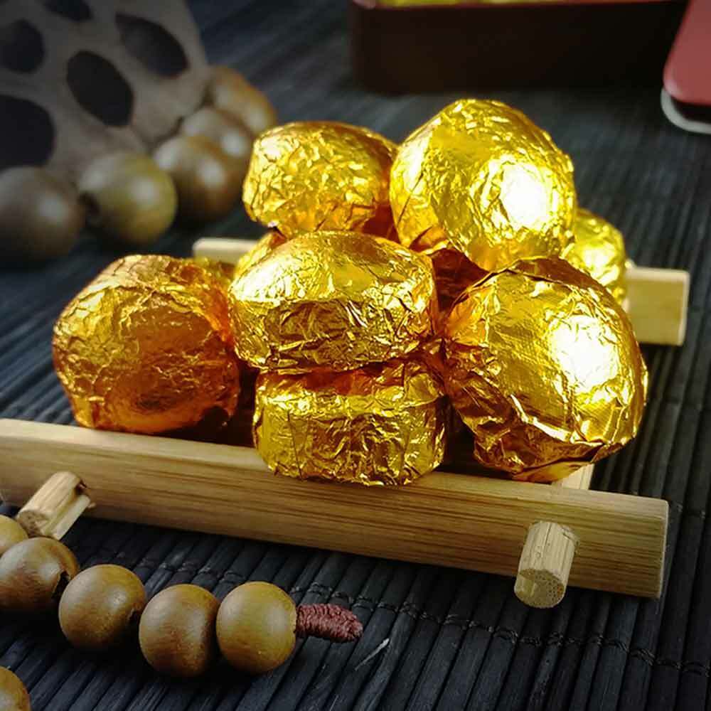 HelloYoung /Mini Puer Ripe Tuocha Gold Tin Foil Packing Shu Pu'er Tea Gift 75g Secondary image