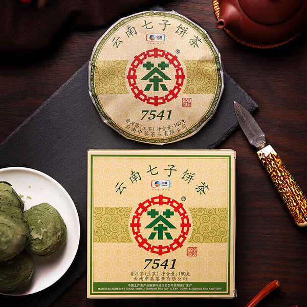 CHINA TEA Puer Raw Puerh Tea 7541 Classic 150g ZhongCha Liushan Tea Boxed