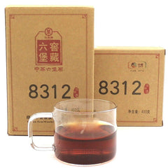 HelloYoung 400g Chinese Zhong Cha Dark Tea Brick 8312 Liubao Dark Tea Hey Cha Specialty Tea