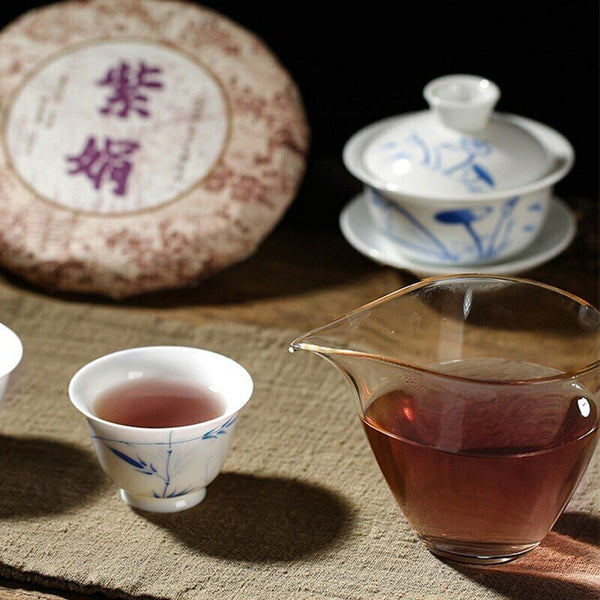 HelloYoung Yunnan Zijuan Tea Raw Puer Tea Cake Shen Puerh Wild Floral Scent 200g