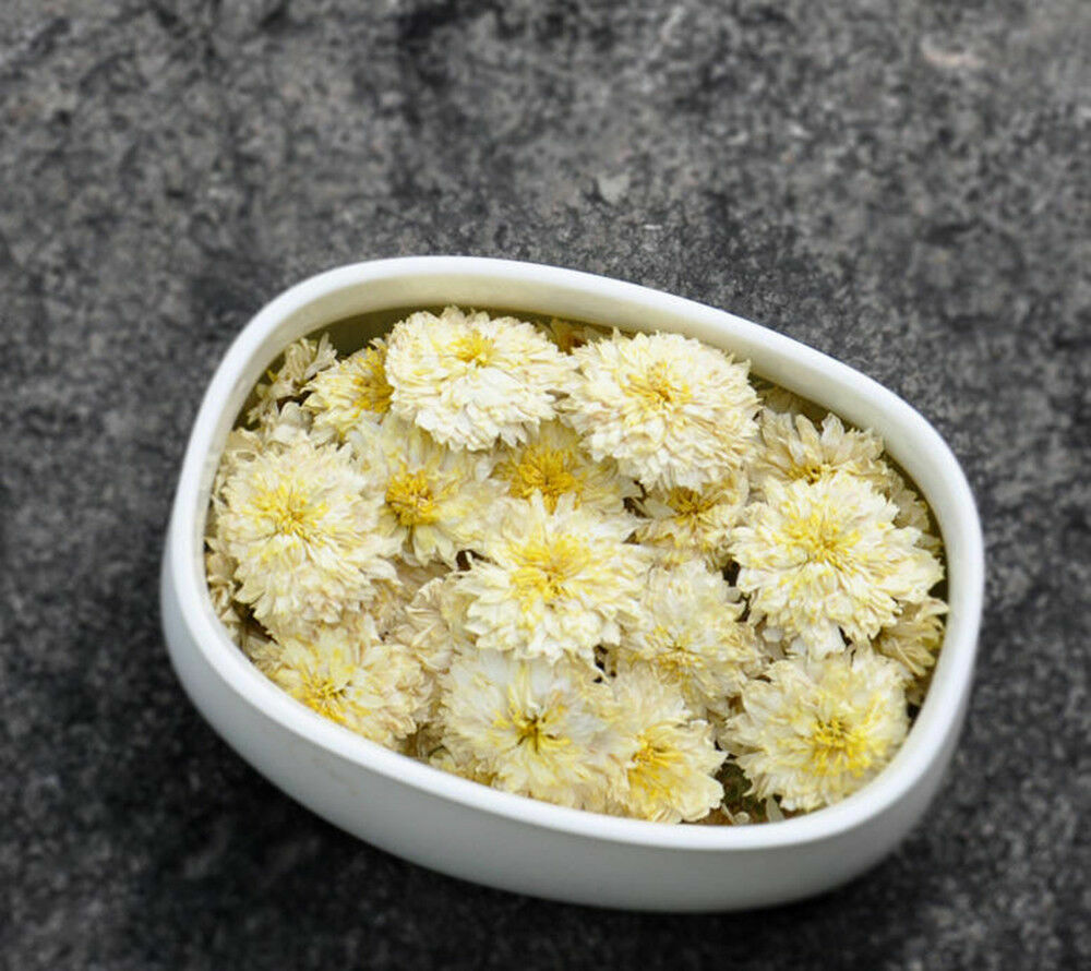 HelloYoung Organic Premium Huang Shan Tribute White Chrysanthemum Tea Dried Flower Tea 250g