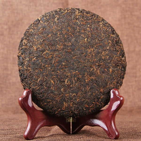HelloYoung Palace Gold Cake Ripe Puer Tea Yunnan Menghai Big Tree Shu Puerh Tea 200g