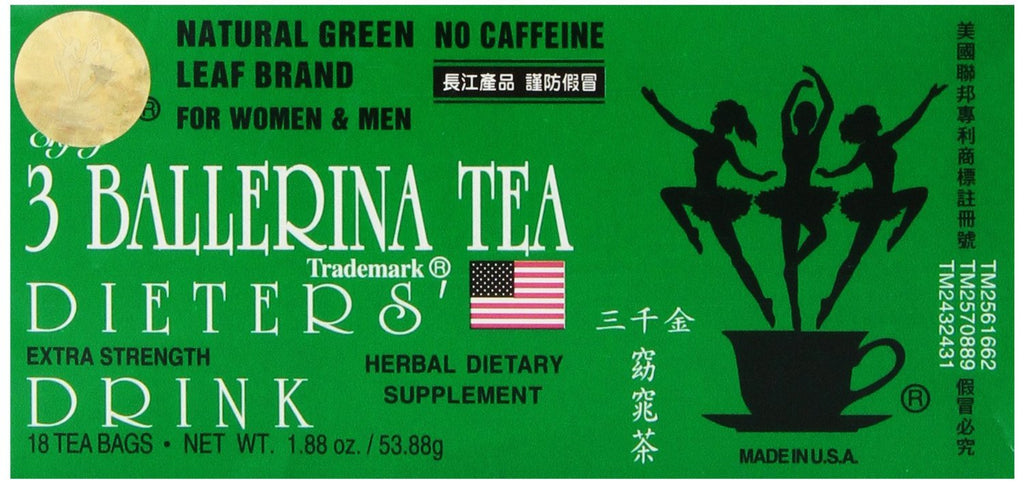 18 Bags Weight Loss & Detox Drink 3 Ballerina Extra Strength Dieters Tea