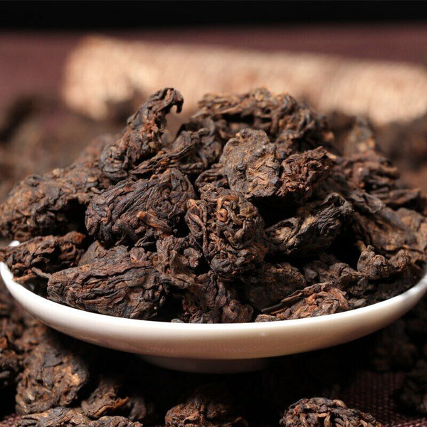 HelloYoung Aged Golden Bud Lao Cha Tou Pu-erh Loose Tea Ripe Puer Nubs Nugget Tea