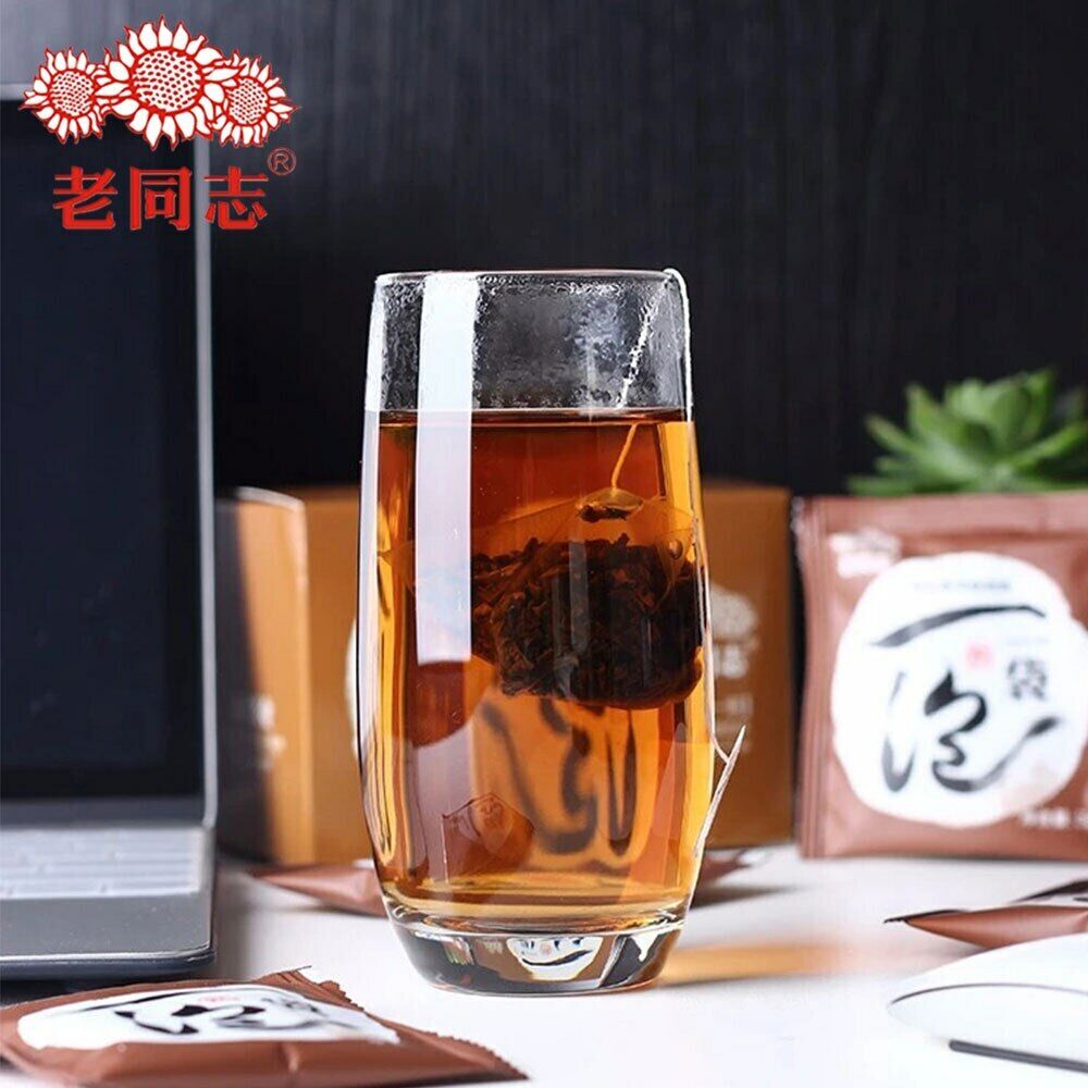 HelloYoung Haiwan Old Comrades Shu PuerTea Bag Ripe Puerh 3gX15 Bags