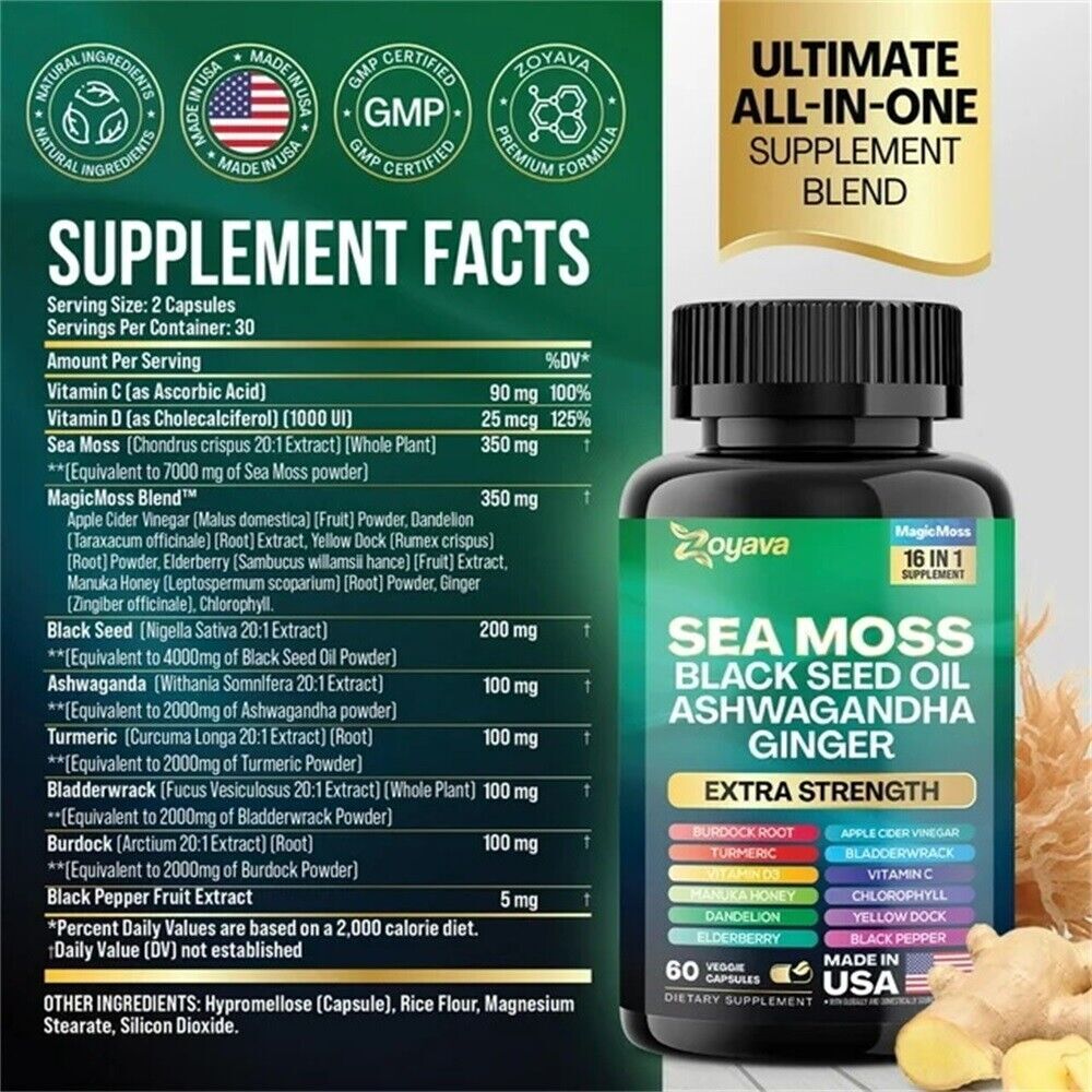Natural Dynamic Vitality Bundle -Sea Moss Multivitamin & Shilajit Power Combo