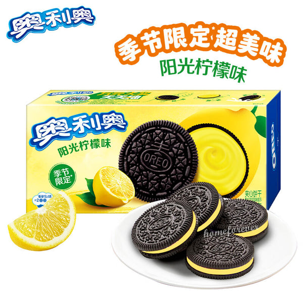 194g Oreo Lemon Taste Sandwich Biscuit Cookies Casual Snacks 奥利奥阳光柠檬味/原味